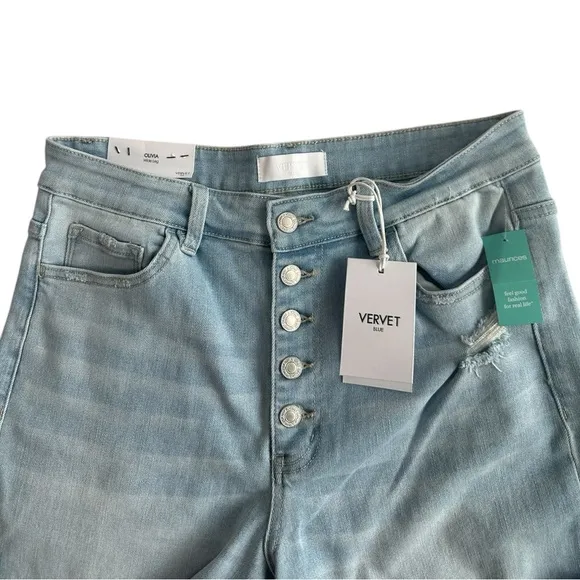 Vervet by Flying Monkey Olivia Wide Leg High Waisted Jeans Size 31 NWT
