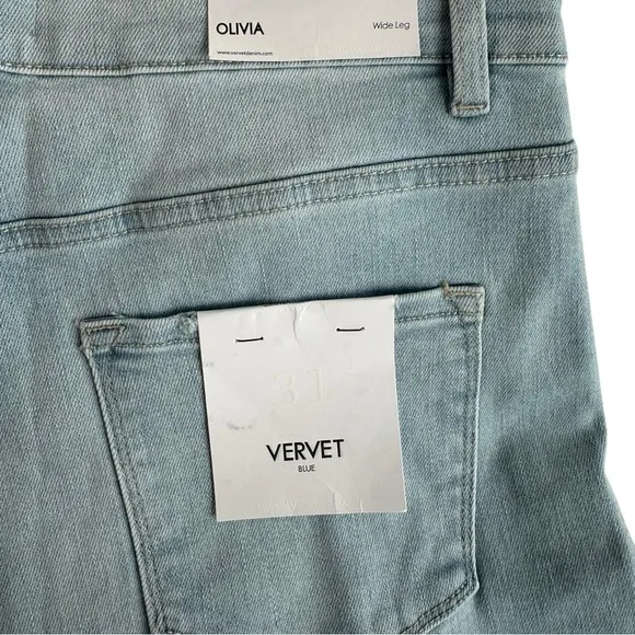 Vervet by Flying Monkey Olivia Wide Leg High Waisted Jeans Size 31 NWT