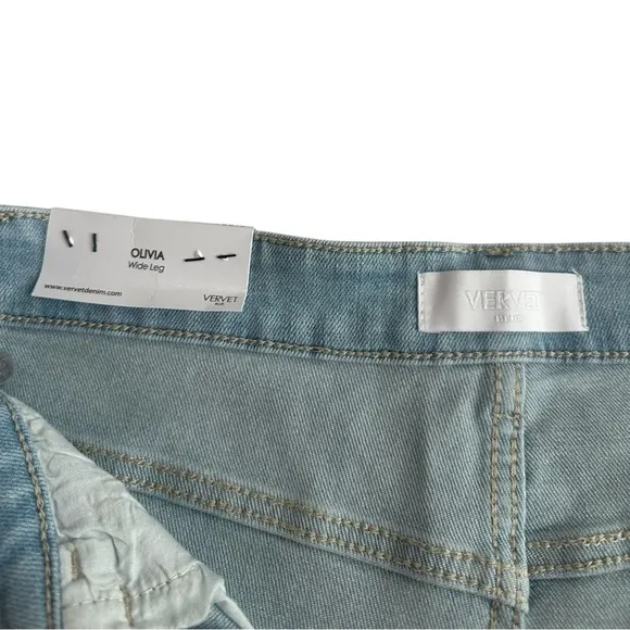 Vervet by Flying Monkey Olivia Wide Leg High Waisted Jeans Size 31 NWT