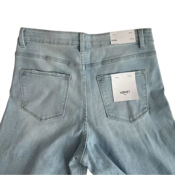 Vervet by Flying Monkey Olivia Wide Leg High Waisted Jeans Size 31 NWT
