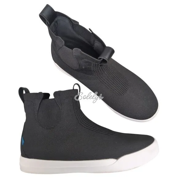 Vessi Weekend Chelsea Asphalt Black White Dyma-Tex Waterproof Knit Boot Mens 11