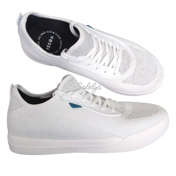 Vessi Weekend Marble White Waterproof Dyma-Tex Knit Casual Sneaker Mens 8