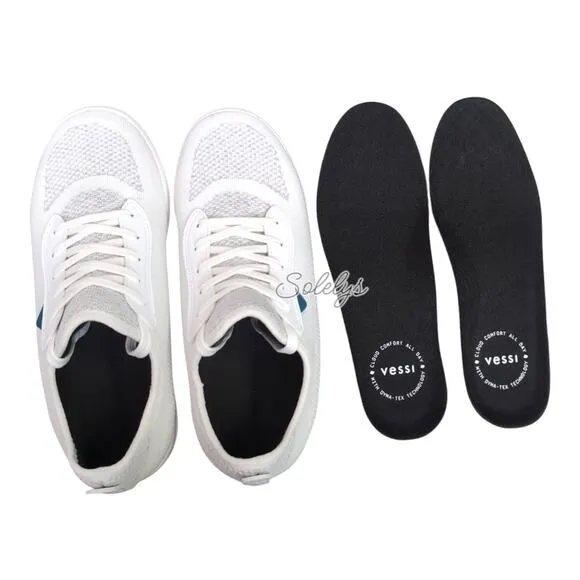 Vessi Weekend Marble White Waterproof Dyma-Tex Knit Casual Sneaker Mens 8