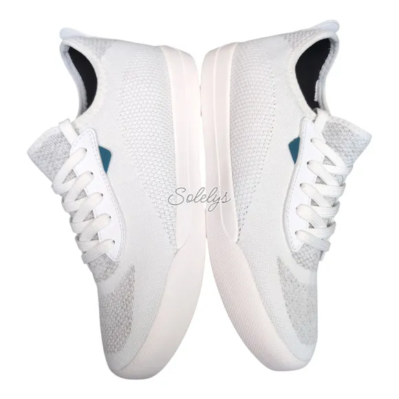 Vessi Weekend Marble White Waterproof Dyma-Tex Knit Lace Up Sneaker Womens 8