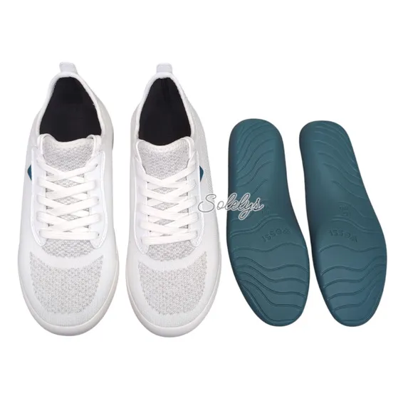 Vessi Weekend Marble White Waterproof Dyma-Tex Knit Lace Up Sneaker Womens 8