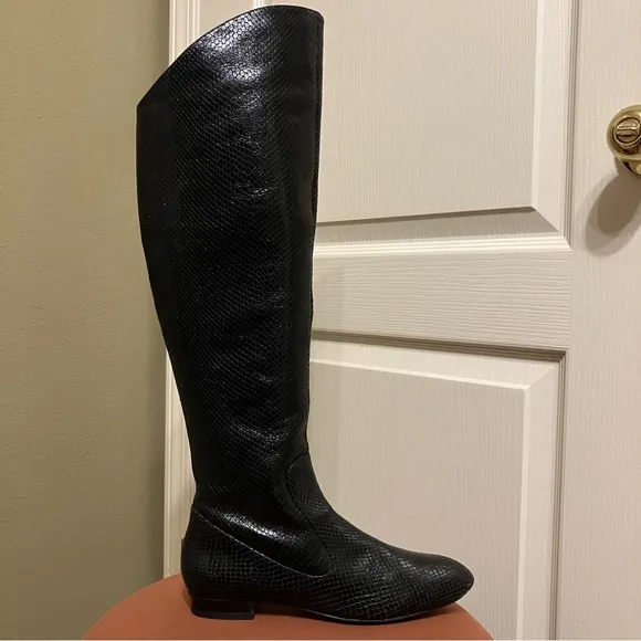 VIA SPIGA Leather Boots BLACK RIDING BOOTS - Sz 8 M