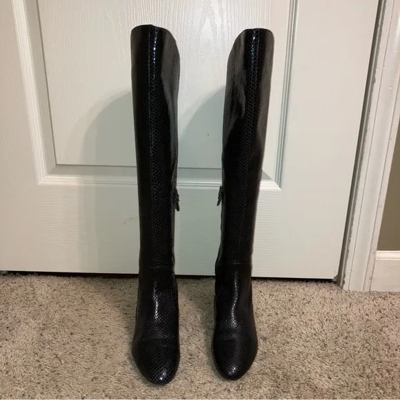 VIA SPIGA Leather Boots BLACK RIDING BOOTS - Sz 8 M