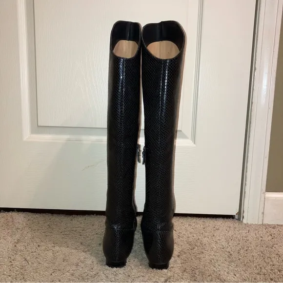 VIA SPIGA Leather Boots BLACK RIDING BOOTS - Sz 8 M