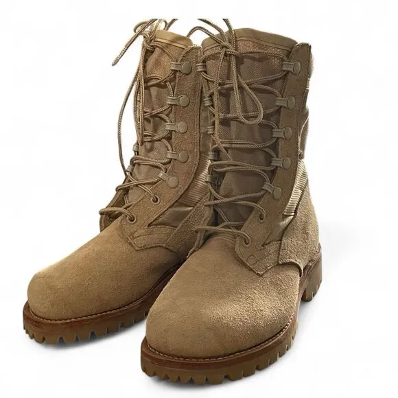 Vibram Tan Men's Military Army Desert Combat Boots Steel Toe Sole 7.5