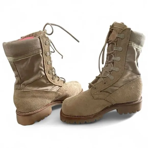 Vibram Tan Men's Military Army Desert Combat Boots Steel Toe Sole 7.5