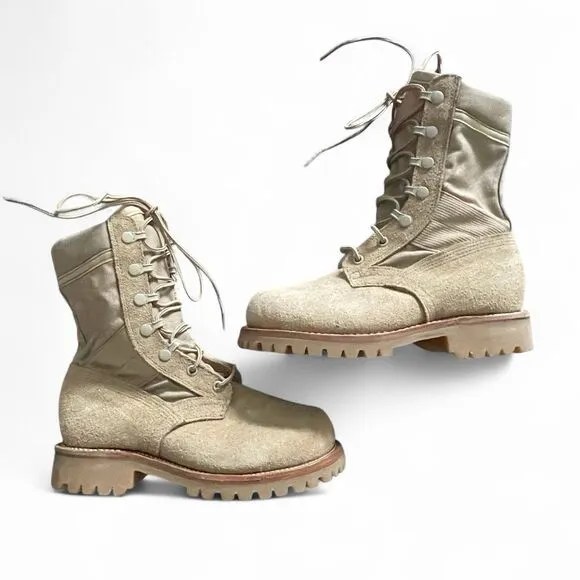 Vibram Tan Men's Military Army Desert Combat Boots Steel Toe Sole 7.5