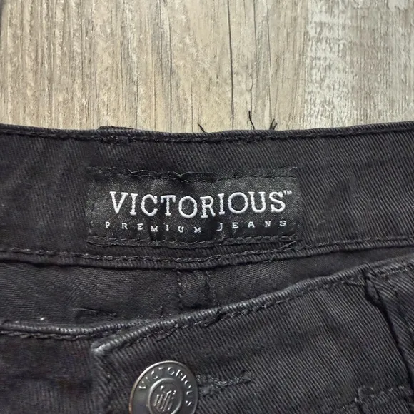 Victorious Premium Black Denim Jean ShortsW36 L30 Men's Casual summer