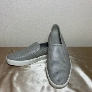 VINCE Blair Gray Perforated Leather Loafers Slip On Sneakers Men’s Size 7.5