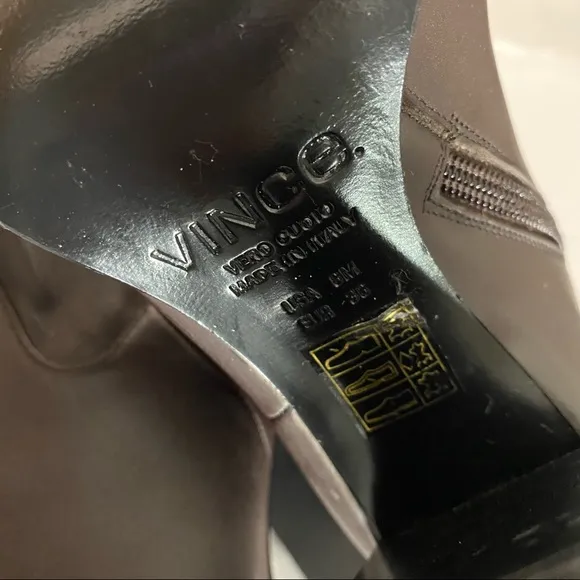 Vince Brown &quot;Odelia&quot; Leather Ankle Cherry Boots