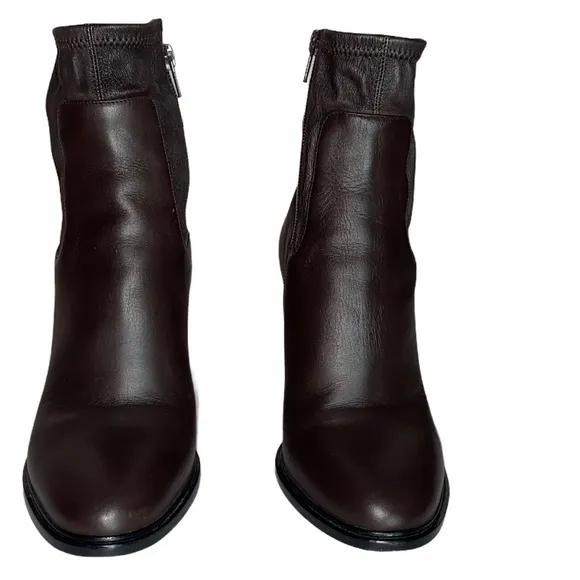 Vince Brown &quot;Odelia&quot; Leather Ankle Cherry Boots