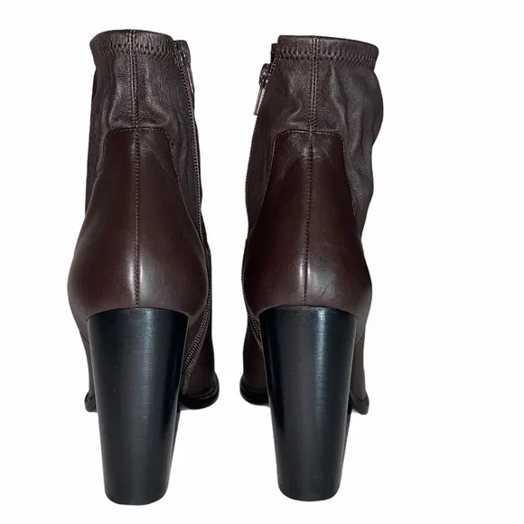 Vince Brown &quot;Odelia&quot; Leather Ankle Cherry Boots