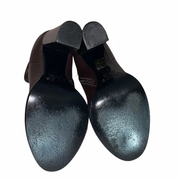 Vince Brown &quot;Odelia&quot; Leather Ankle Cherry Boots