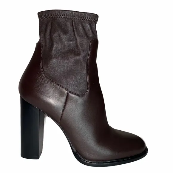 Vince Brown &quot;Odelia&quot; Leather Ankle Cherry Boots