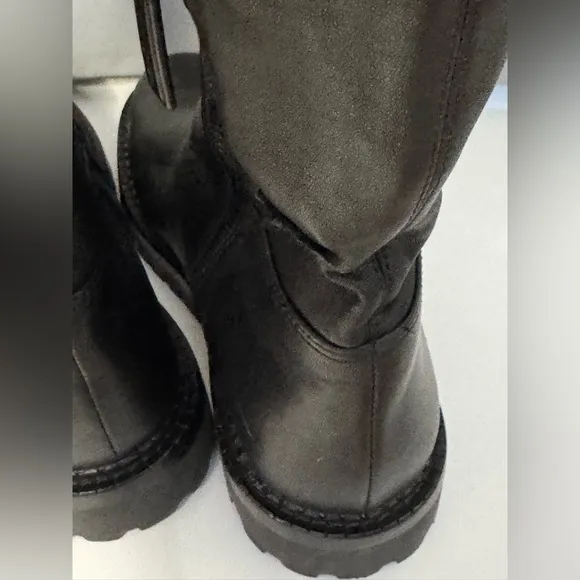 VINCE. Cabria stretch-leather over-the-knee boots Women's 5.5 Black