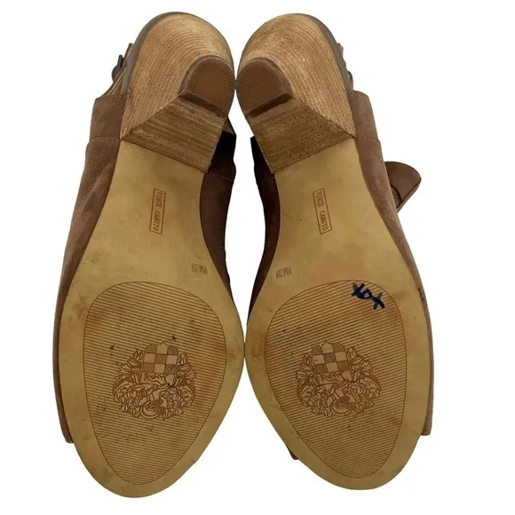 Vince Camuto Eliana Sandals Brown Leather Casual Bohemian Chic Strappy Size 9