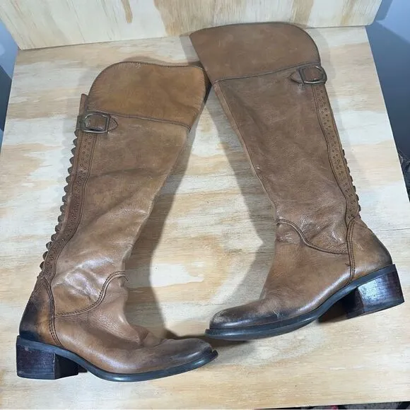 Vince Camuto Knee High Studded Riding Boots Women’s Size 6.5