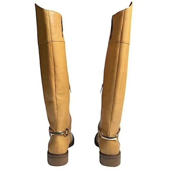 Vince Camuto New Amanyir Leather Riding Boots 6.5 M Cowgirl Western Wide Calf