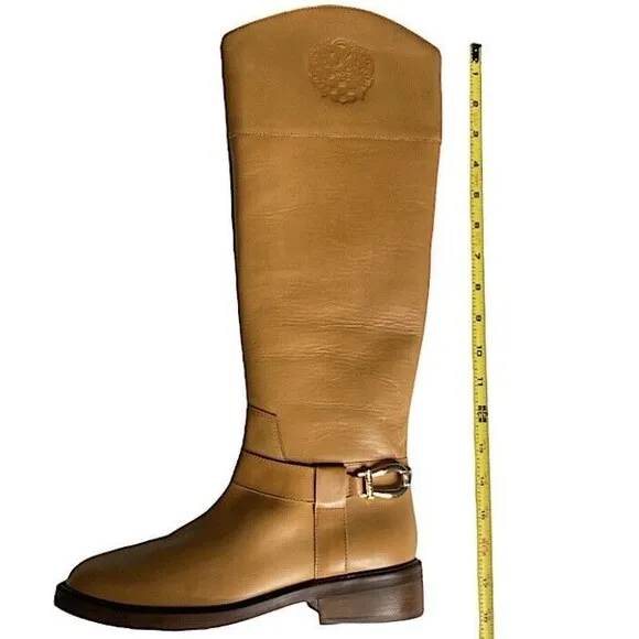 Vince Camuto New Amanyir Leather Riding Boots 6.5 M Cowgirl Western Wide Calf