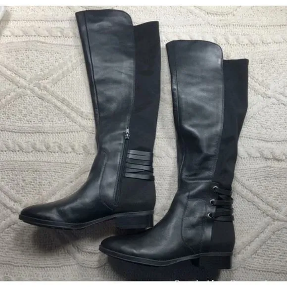 Vince Camuto Pauletta black leather boots sz 9.5M
