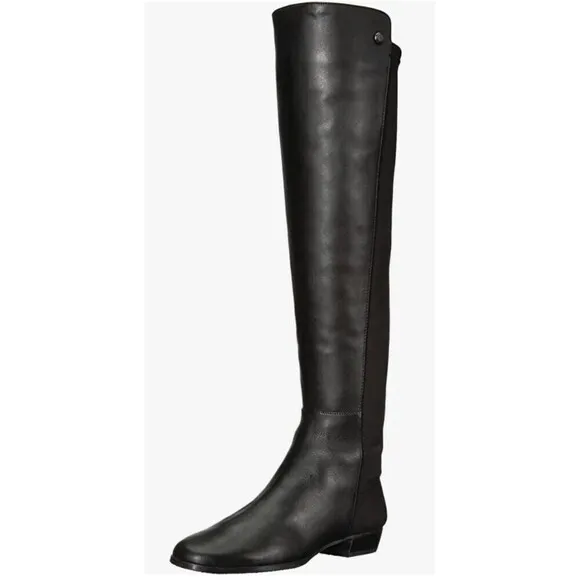 Vince Camuto Women's Karita Over the Knee Riding Leather Boots Black 6.5 NWOT