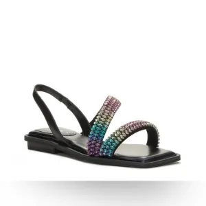 Vince Camuto Womens Prizza Embellished Slingback Strappy Sandals Shoes NWT