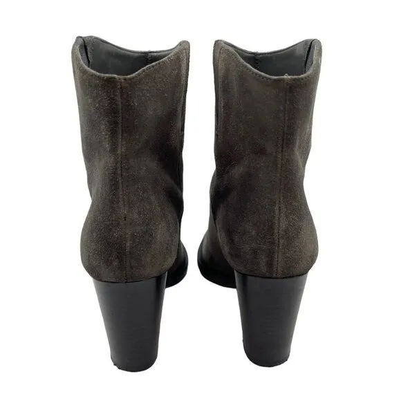 VINCE Erving Western Ankle Suede Booties Size 6.5 in Grey