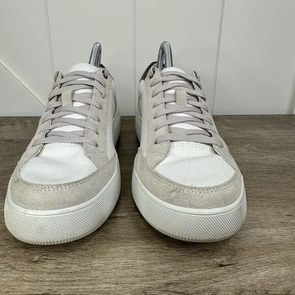 Vince Men's Dawson‎ Canvas Leather Low-Top White Sneakers Size 8 / 41