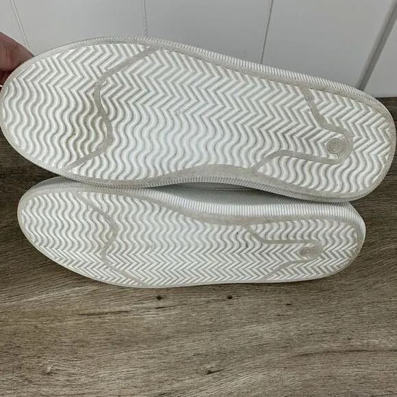 Vince Men's Dawson‎ Canvas Leather Low-Top White Sneakers Size 8 / 41