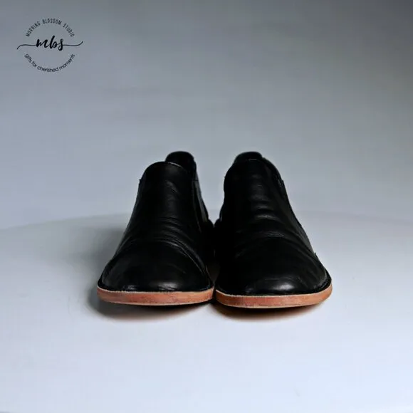Vince Mia Leather Slip On Loafers Black Women 7.5
