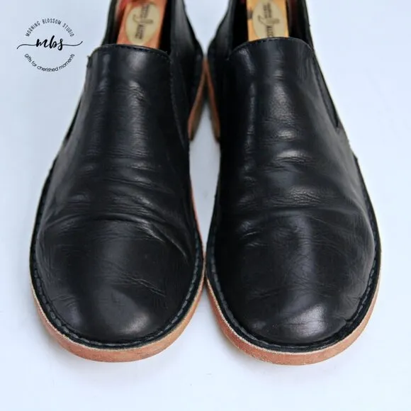 Vince Mia Leather Slip On Loafers Black Women 7.5