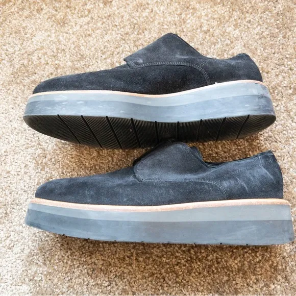 Vince Suede Platform Slip On Loafers