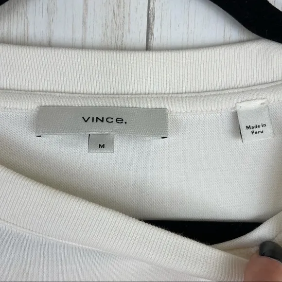 Vince white t shirt tie dress medium