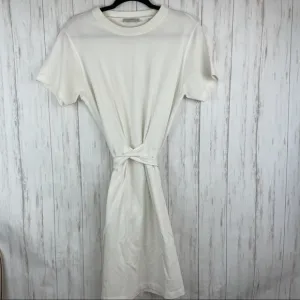 Vince white t shirt tie dress medium