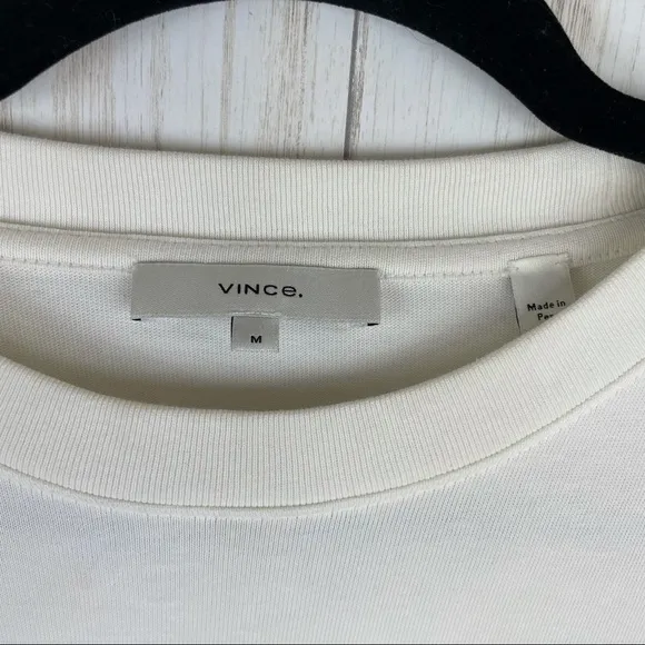 Vince white t shirt tie dress medium