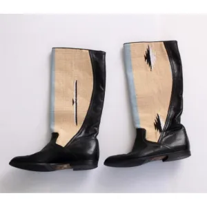 Vintage 1970s southwestern blanket &amp; leather boots
