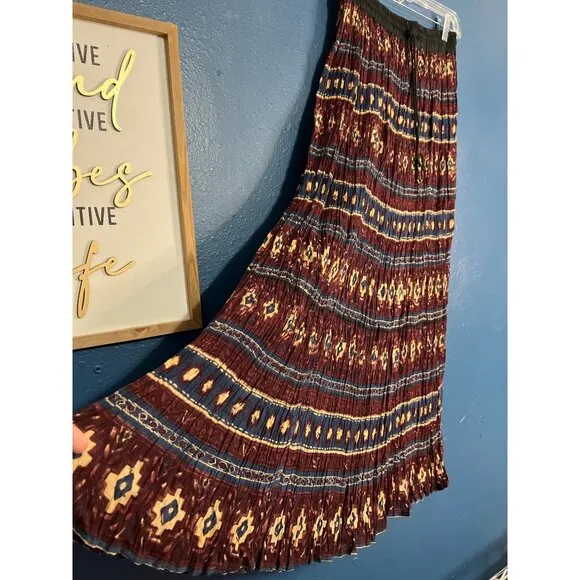 Vintage 1990s Boho Maxi Skirt