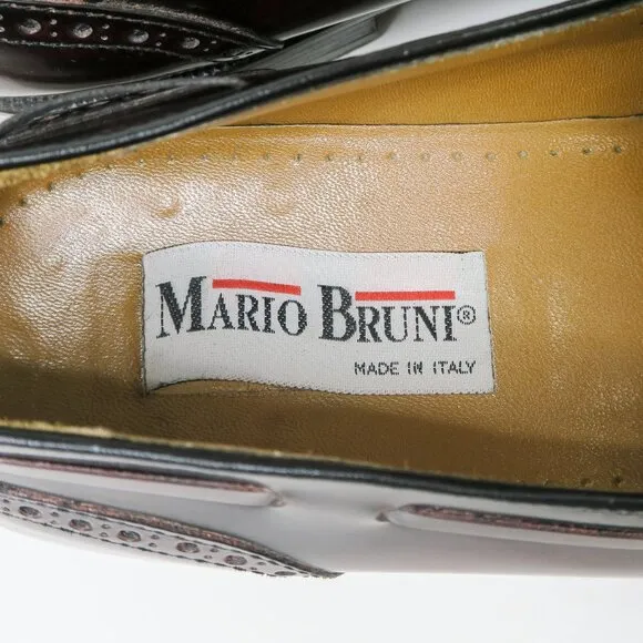 Vintage 90s Mario Bruni Burgundy Leather Tassel Loafer