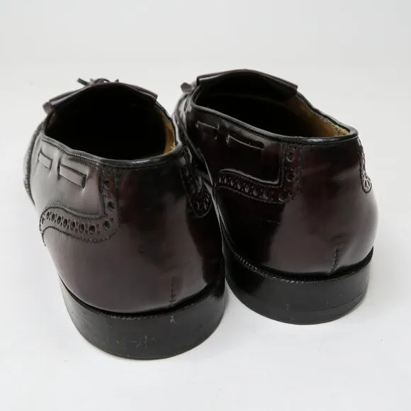 Vintage 90s Mario Bruni Burgundy Leather Tassel Loafer