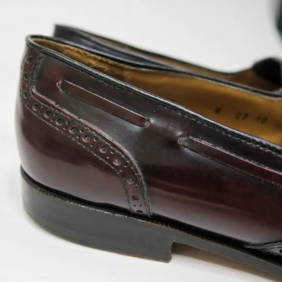 Vintage 90s Mario Bruni Burgundy Leather Tassel Loafer