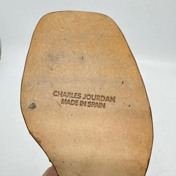 Vintage CHARLES JOURDAN Wicker Platform &quot;Pin-up&quot; Strappy Sandals