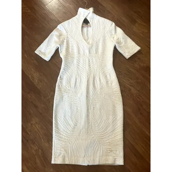 VINTAGE Class ROBERTO CAVALLI 70s Miami Dress Size 10-12?  Stretchy Sheath