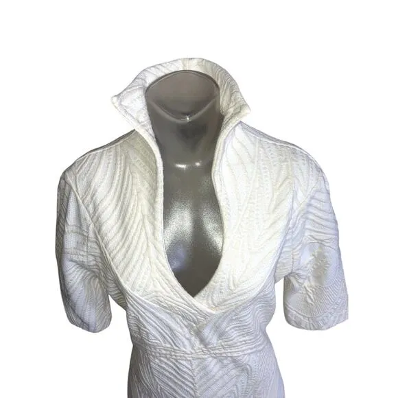 VINTAGE Class ROBERTO CAVALLI 70s Miami Dress Size 10-12?  Stretchy Sheath