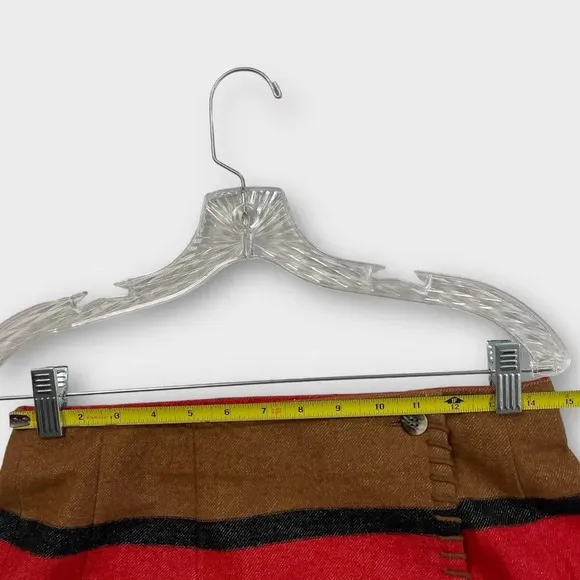 Vintage Country Southwestern Blanket Wrap Long Skirt, size 10. striped tan red