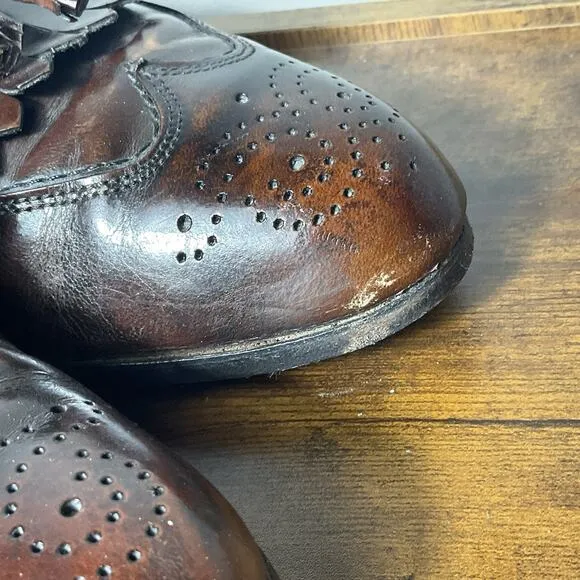 Vintage Dexter Tassel Loafers 10M USA Made Brown Leather Kiltie Wingtip Shoes