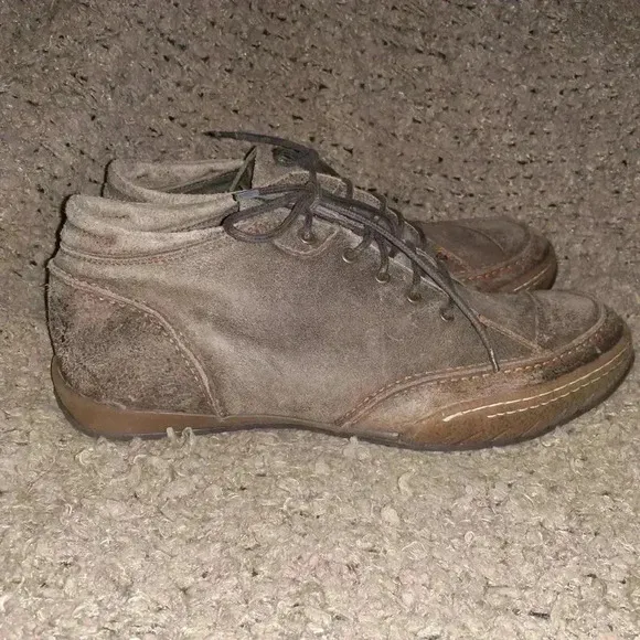 Vintage DOLCIS-Brown Distressed Oiled Suede Desert Boots-Sz 13-NWOB